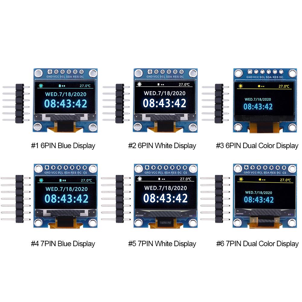 AU 0.96 Inch OLED Module 6/7 Pin SSD1315 Driver Screen Module White/Blue/Dual Co 6Pin White Dislay
AU 0.96 Inch OLED Module 6/7 Pin SSD1315 Driver Screen Module White/Blue/Dual Co 6Pin White Dislay