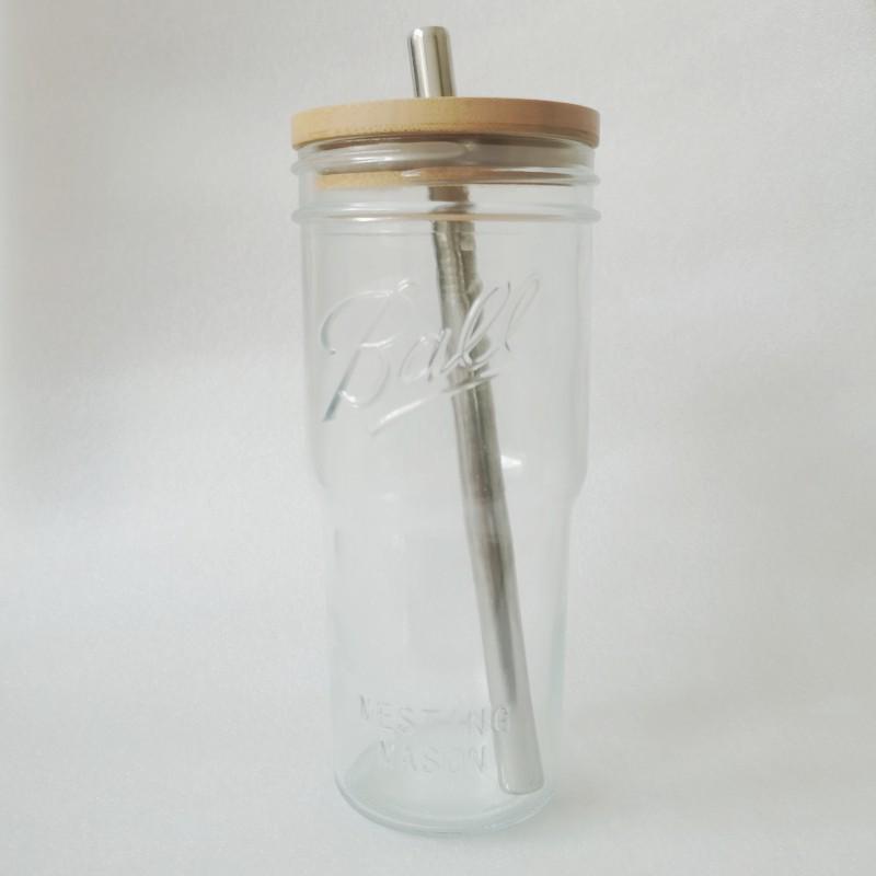Glass Mason Jar Water Cup with Handle, Lid, and Straw – Ideal for Milk Tea and Beverages Large, 800ml
Glass Mason Jar Water Cup with Handle, Lid, and Straw – Ideal for Milk Tea and Beverages Large, 800ml