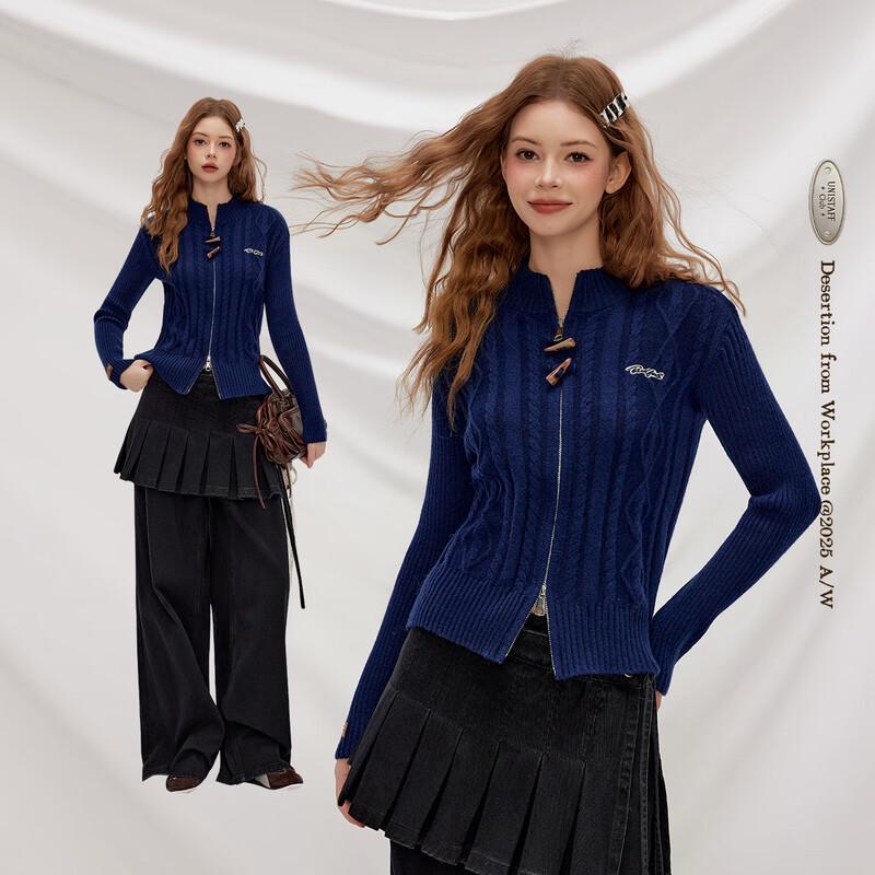 UNIFREE Women s Retro Cable Knit Zipper Cardigan One Size
UNIFREE Women s Retro Cable Knit Zipper Cardigan One Size