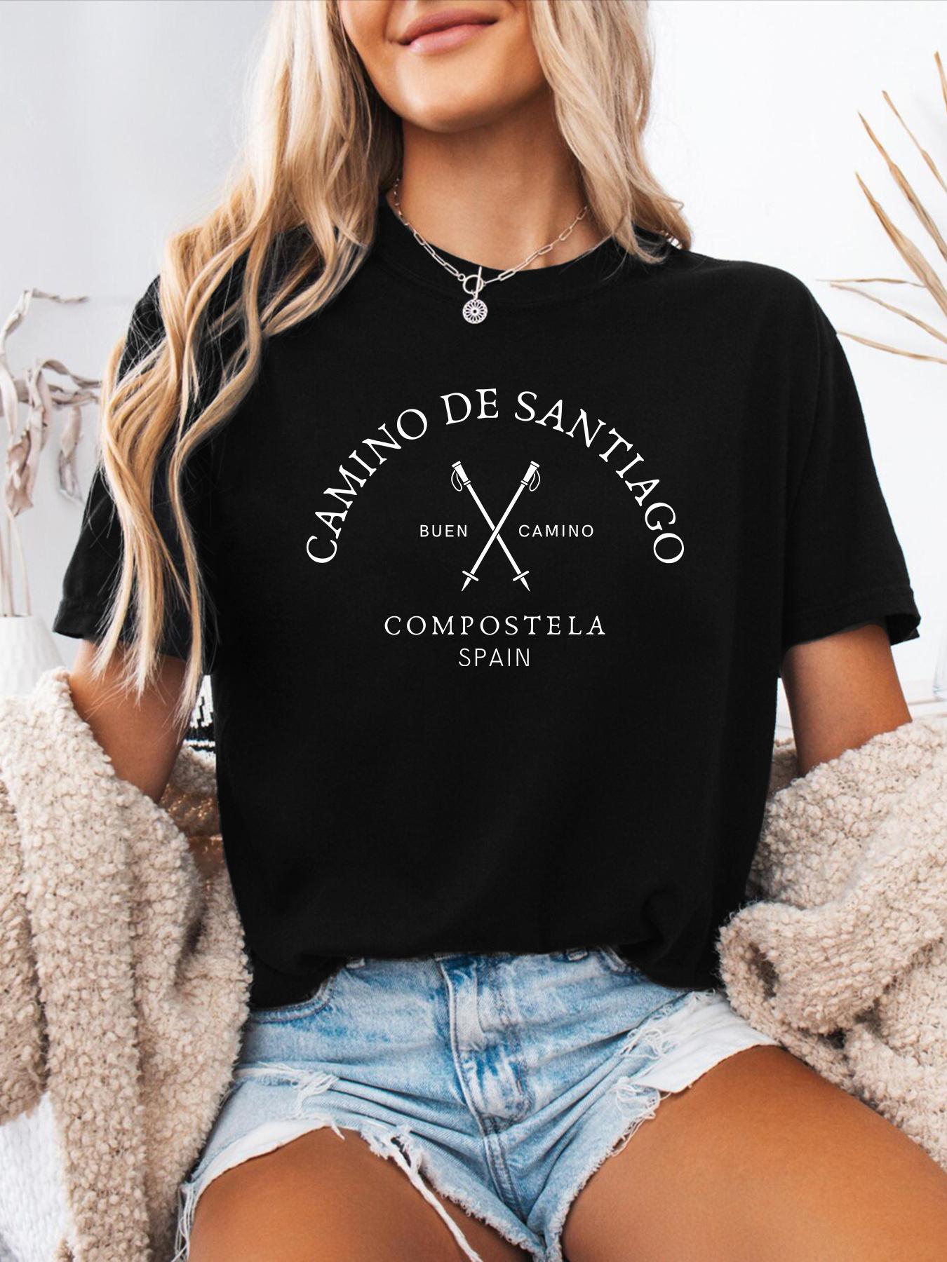 Women s Spanish Alphabet T-Shirt - Spanish Letter Print Round Neck Short Sleeve Blouse Suitable for Spring Summer Casual Wear, S чёрный
Women s Spanish Alphabet T-Shirt - Spanish Letter Print Round Neck Short Sleeve Blouse Suitable for Spring Summer Casual Wear, S чёрный
