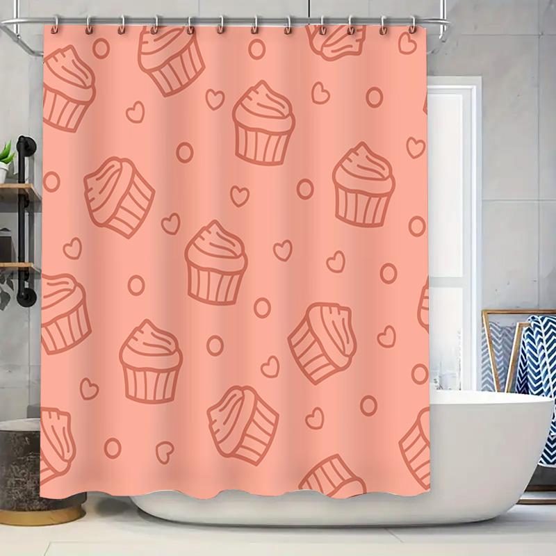 Cute Cupcakes Shower Curtain Pink Bath Decor With Hearts Pattern For Bathroom Decoration W60H190(CM)-1 Pcs
Cute Cupcakes Shower Curtain Pink Bath Decor With Hearts Pattern For Bathroom Decoration W60H190(CM)-1 Pcs