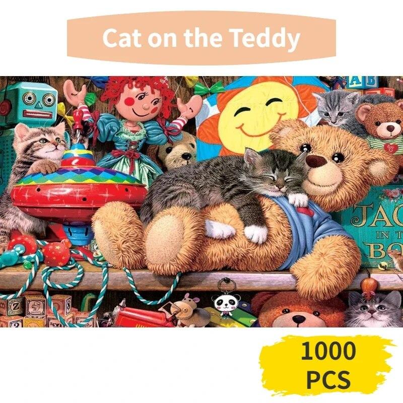 75*50 см бумажный пазл 1000 шт. кот на плюшевом животном взрослые снятие стресса детские развивающие развлекательные игрушки Рождество
75*50 см бумажный пазл 1000 шт. кот на плюшевом животном взрослые снятие стресса детские развивающие развлекательные игрушки Рождество