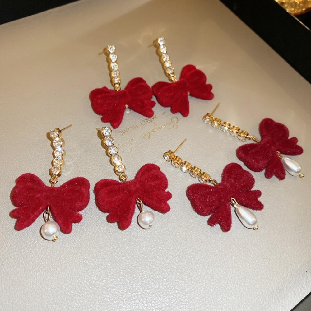 Red Velvet Design Red Bow Earrings Bowknot Red Bow Drop Earrings Retro Red Bow Ear Pendant Gifts
Red Velvet Design Red Bow Earrings Bowknot Red Bow Drop Earrings Retro Red Bow Ear Pendant Gifts