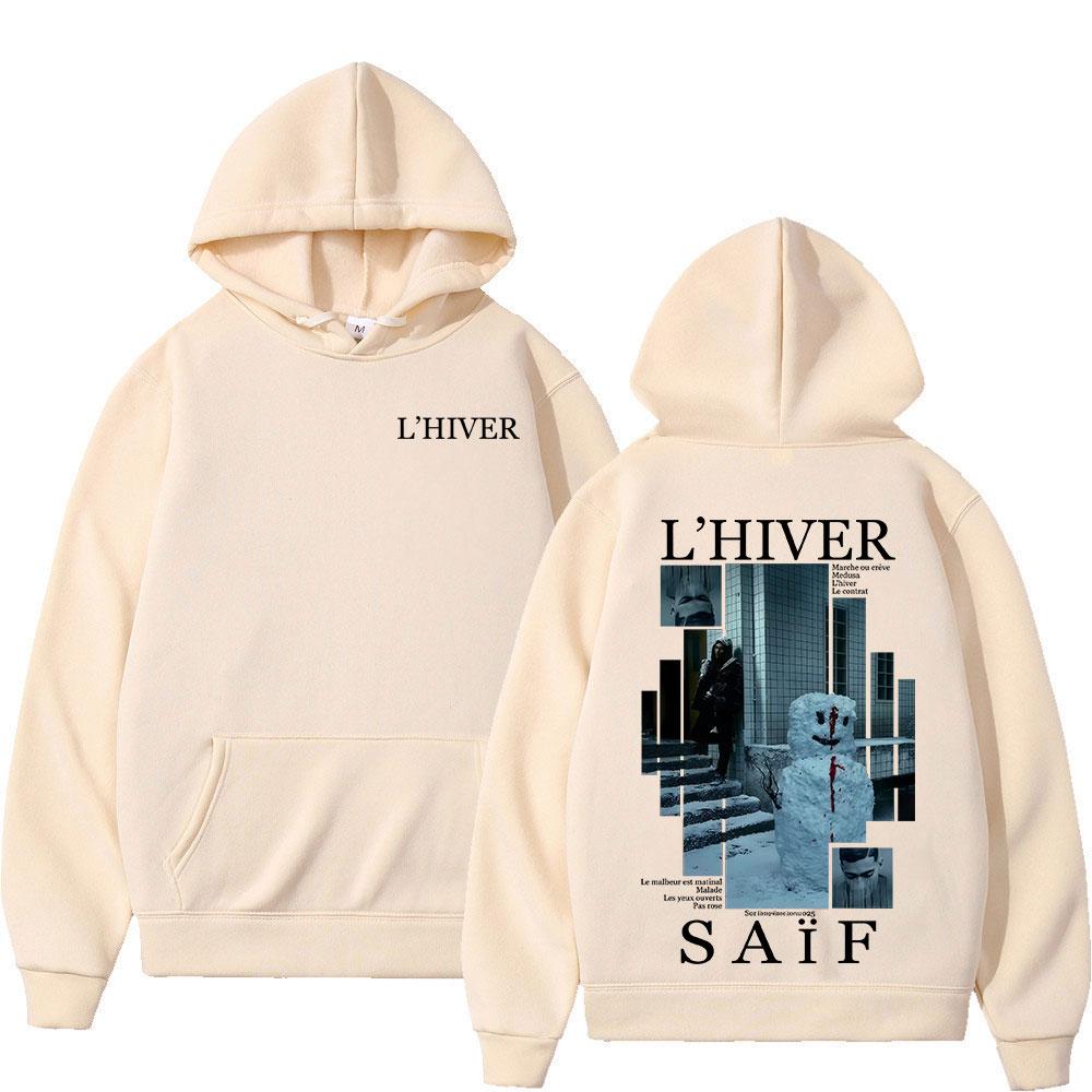 Rapper L HIVER Saif Album 2025 Hoodies Men s Hip Hop Fleece Pullover Sweatshirt Retro Long Sleeve Oversized Hoodie Streetwear 3XL
Rapper L HIVER Saif Album 2025 Hoodies Men s Hip Hop Fleece Pullover Sweatshirt Retro Long Sleeve Oversized Hoodie Streetwear 3XL