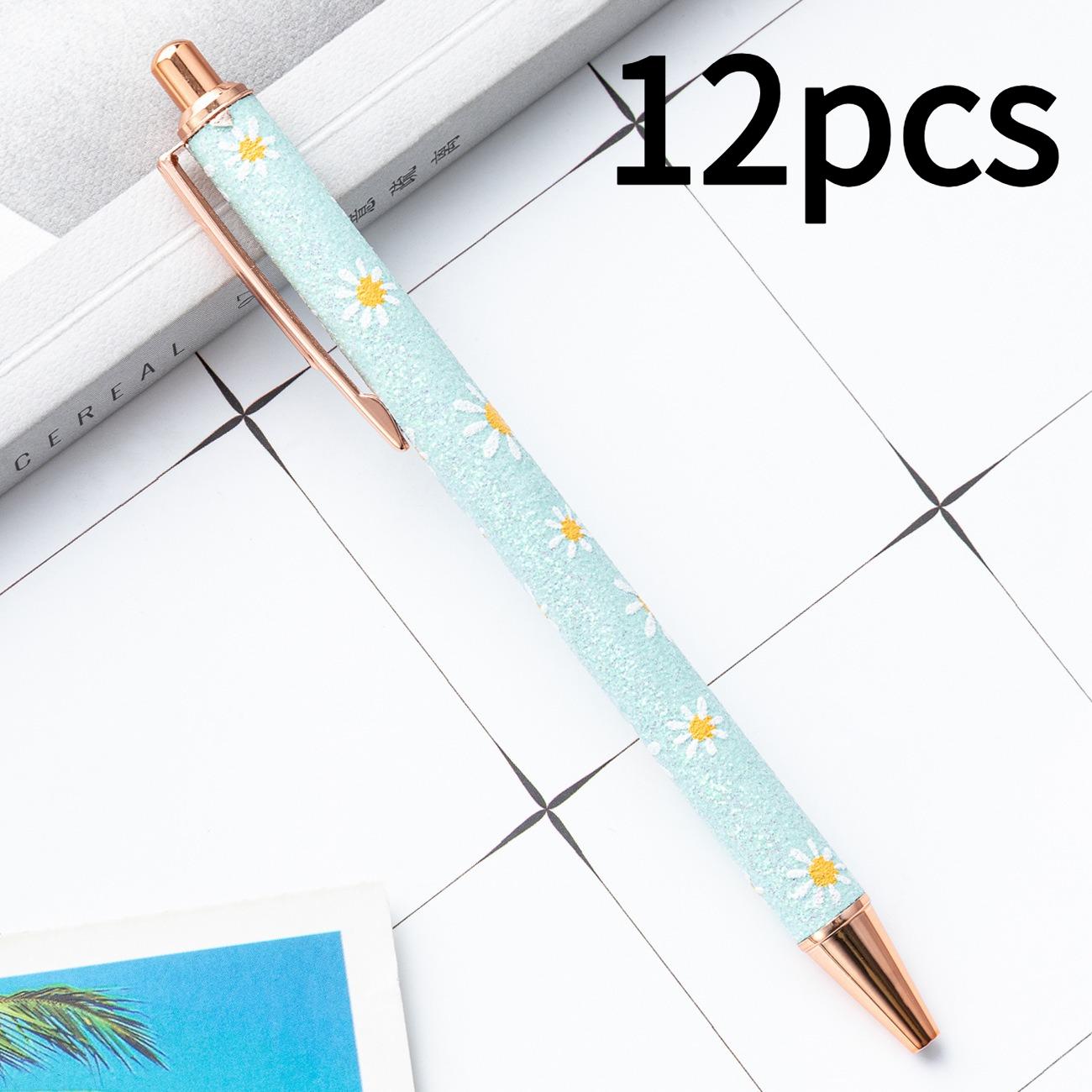 12pcs Daisy Pattern Metal Ballpoint Pens, Medium Point, Retractable,Refillable, School And Office Supplies, Graduation Gifts
12pcs Daisy Pattern Metal Ballpoint Pens, Medium Point, Retractable,Refillable, School And Office Supplies, Graduation Gifts