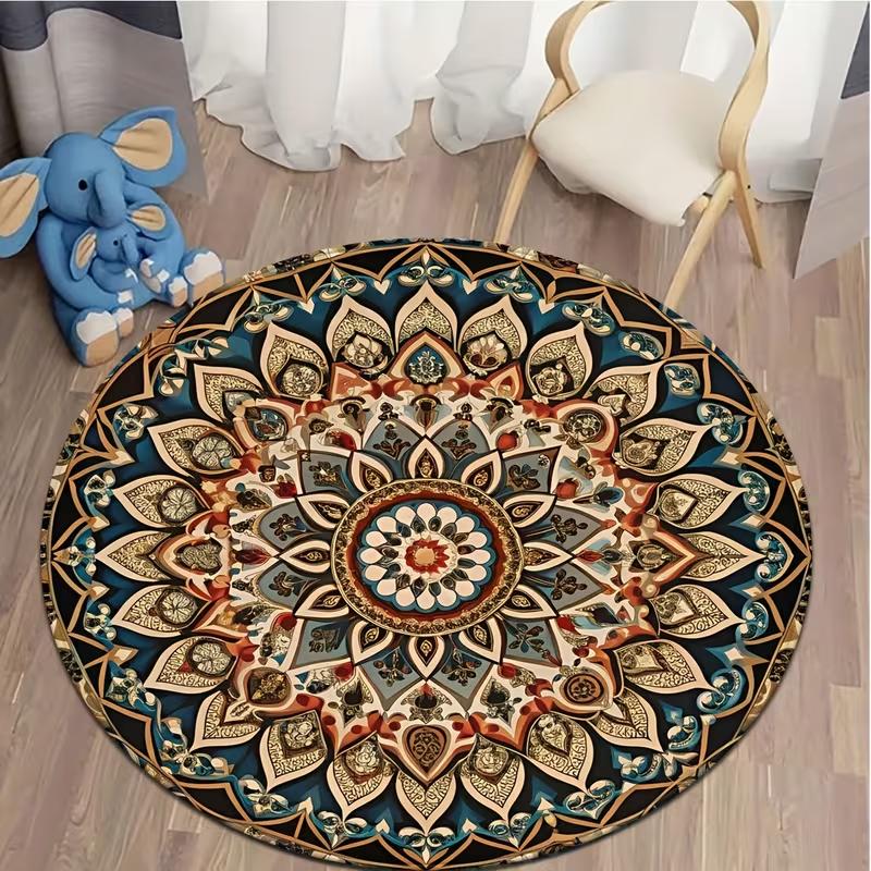 Boho Mandala Print Round Rug for Bedroom Living Room Anime Carpets for Kid Girl Room Floor Mat Home Decor Non-Slip Rug 60cmx60cm
Boho Mandala Print Round Rug for Bedroom Living Room Anime Carpets for Kid Girl Room Floor Mat Home Decor Non-Slip Rug 60cmx60cm