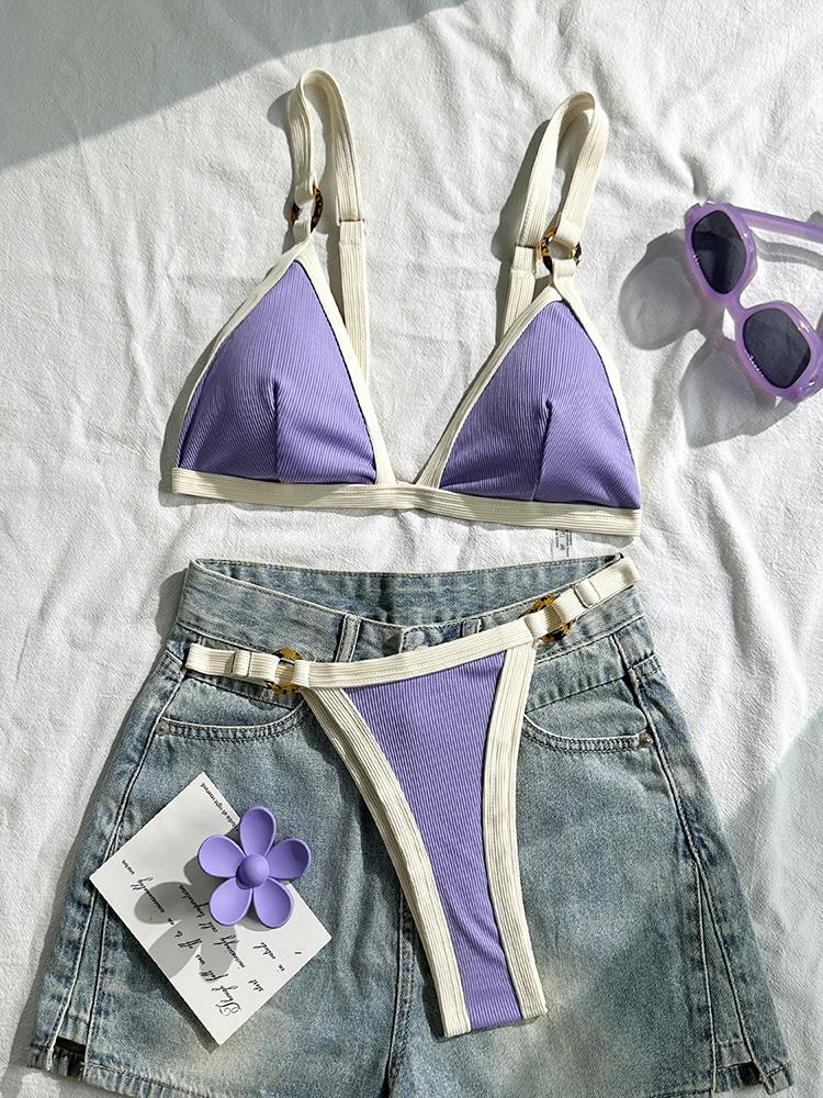 Sexy Contrast Color Backless Bikini Women Split Swimsuit Beach Vacation Bikini 2026 New All Season Bikinis 2 Piece Set L фіолетовий
Sexy Contrast Color Backless Bikini Women Split Swimsuit Beach Vacation Bikini 2026 New All Season Bikinis 2 Piece Set L фіолетовий