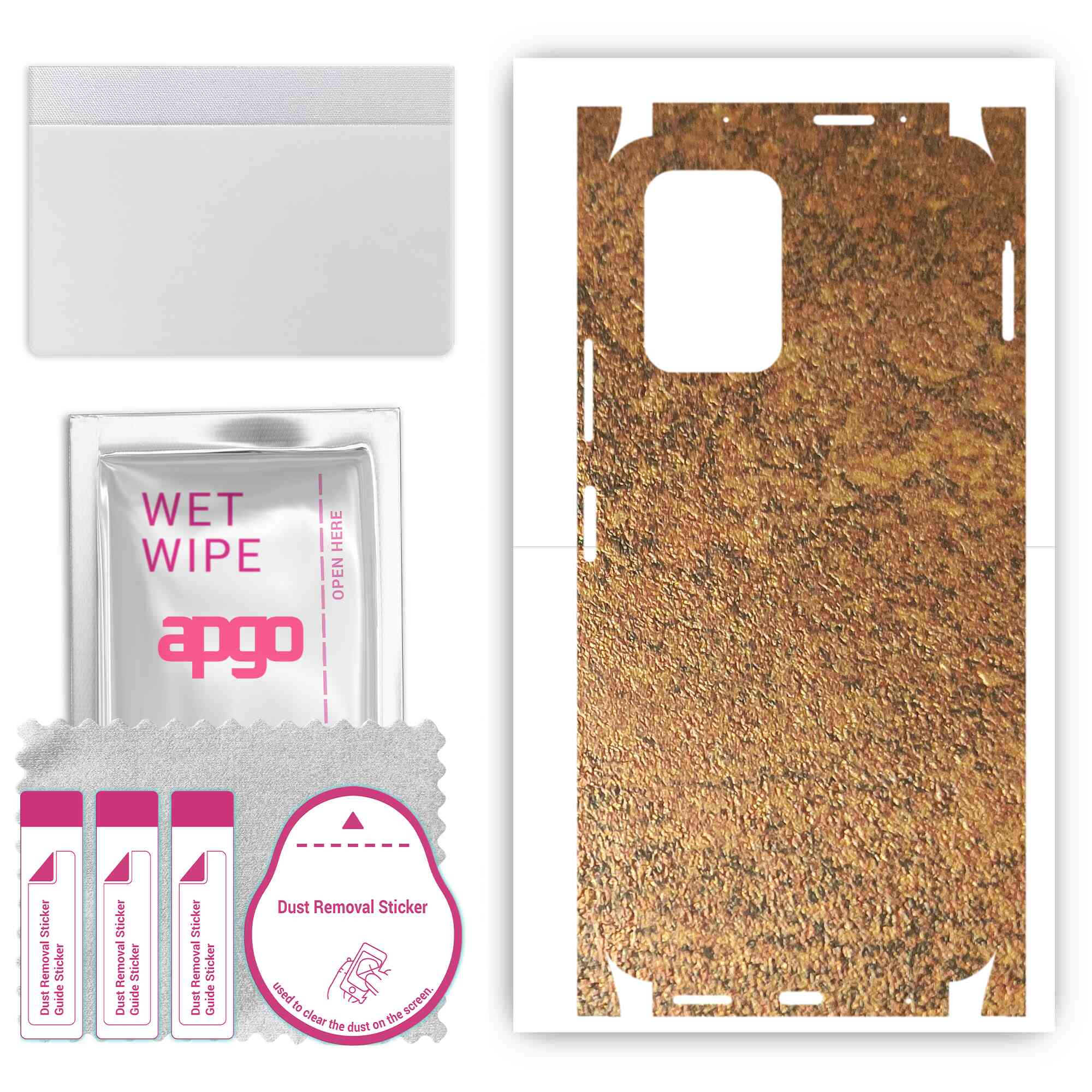 Apgo Protective Skin Sticker for the back+sides compatible with Xiaomi POCO X3 GT, Full Wrap Film, Foil, Vinyl - Pattern Rusty Copper
Apgo Protective Skin Sticker for the back+sides compatible with Xiaomi POCO X3 GT, Full Wrap Film, Foil, Vinyl - Pattern Rusty Copper
