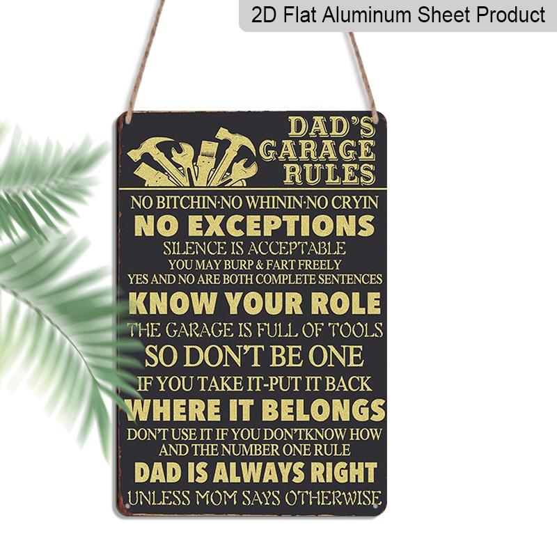 2D Flat, 1pc Dad s Garage Rules Aluminium Metal Wall Decor Sign - 8 x12 Funny Gold Tool Garage Decor, Perfect Father s Day Gift & Workshop Wall Art 20*30cm
2D Flat, 1pc Dad s Garage Rules Aluminium Metal Wall Decor Sign - 8 x12 Funny Gold Tool Garage Decor, Perfect Father s Day Gift & Workshop Wall Art 20*30cm