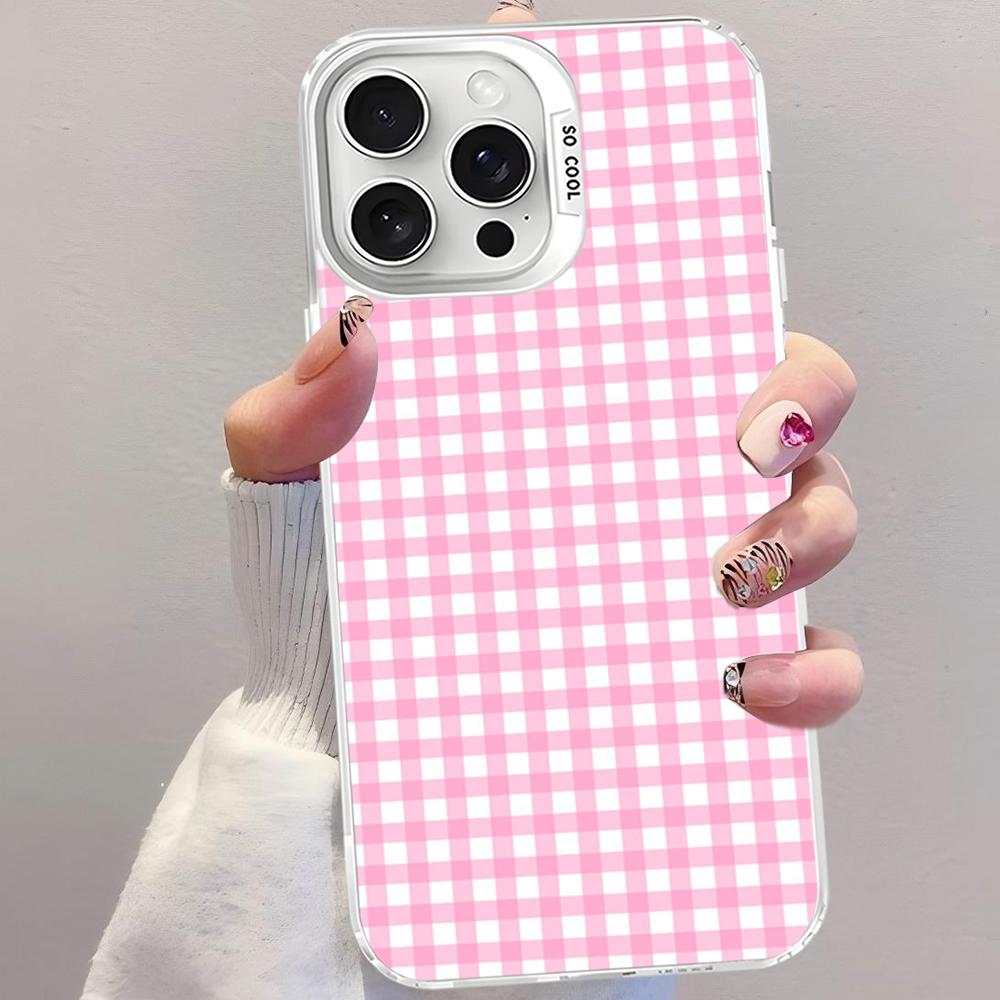 Pink Grid Phone Case For IPhone 16 15 14 13 12 11 Pro Max X XR XSMAX 8 7 Plus Matte Shockproof Back Cover iPhone 13 pro
Pink Grid Phone Case For IPhone 16 15 14 13 12 11 Pro Max X XR XSMAX 8 7 Plus Matte Shockproof Back Cover iPhone 13 pro