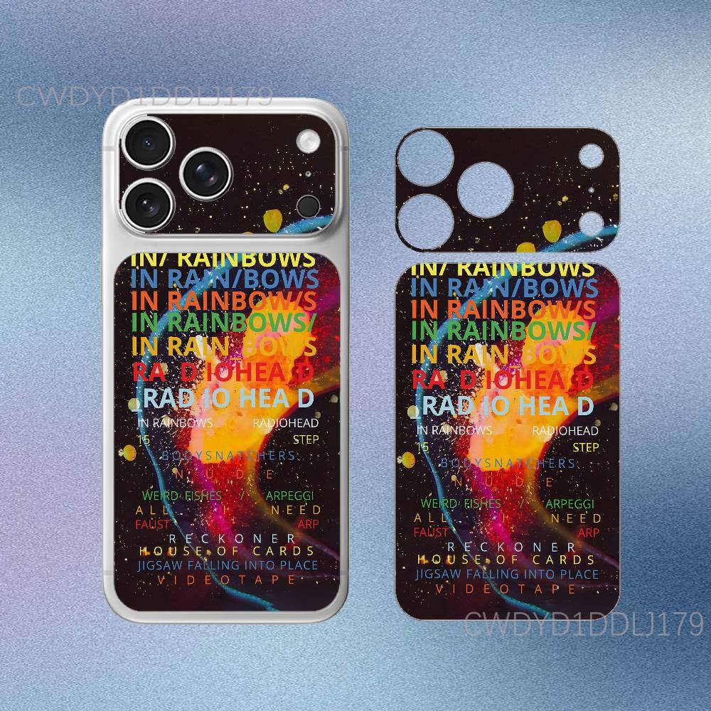 R-Radiohead In Rainbows Skin Sticker Wrap For iPhone 17 Pro Max Decal Protective Film for Back Frame Camera(Not Phone Case) iPhone17promax
R-Radiohead In Rainbows Skin Sticker Wrap For iPhone 17 Pro Max Decal Protective Film for Back Frame Camera(Not Phone Case) iPhone17promax