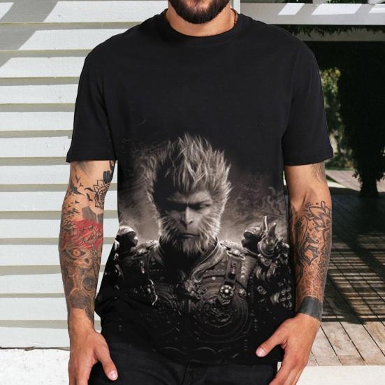 Футболка Wukong Monkey King с круглым вырезом и коротким рукавом, свободная футболка, золотистая модель, пуловер, топы
Футболка Wukong Monkey King с круглым вырезом и коротким рукавом, свободная футболка, золотистая модель, пуловер, топы