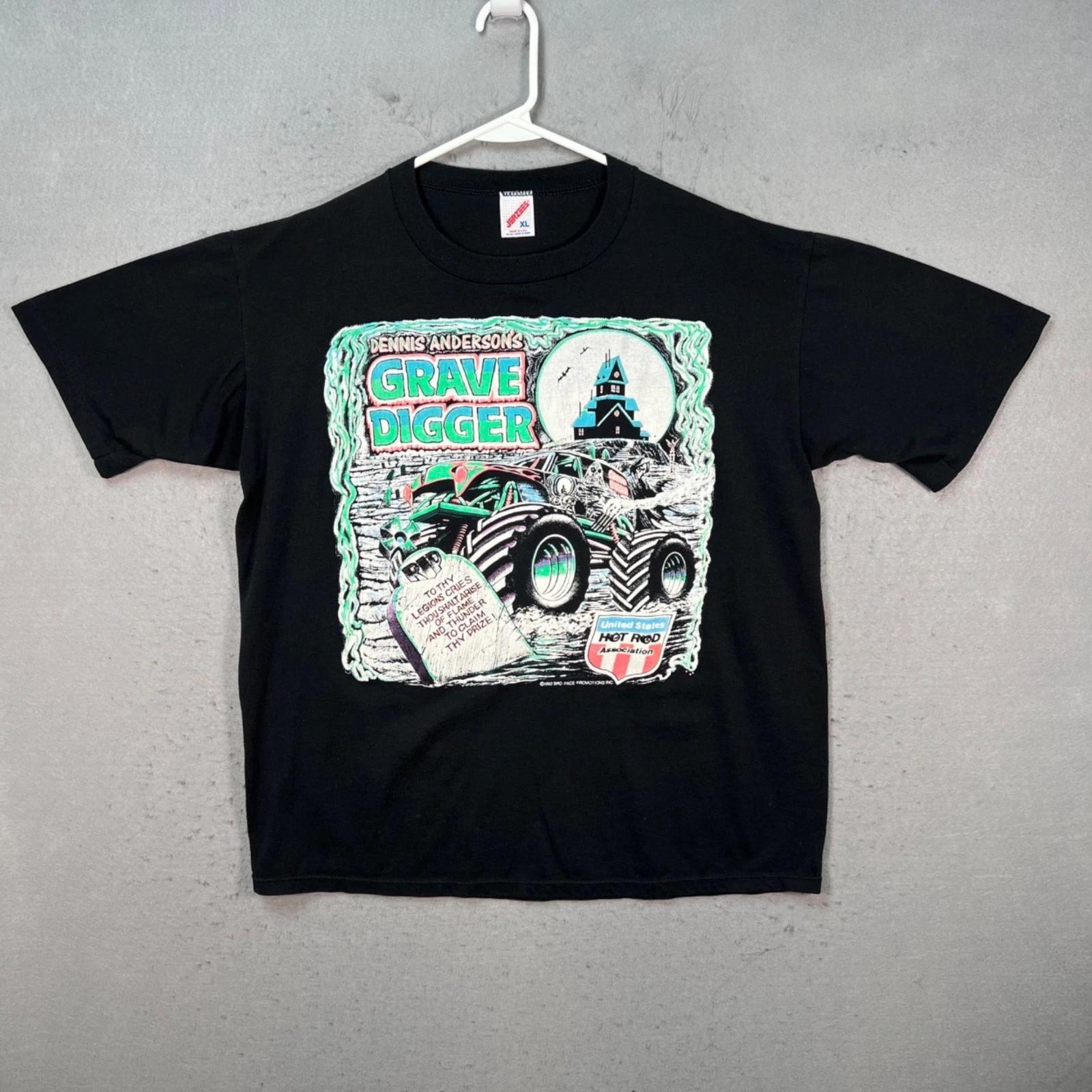 Vintage 90s Dennis Andersons Grave Digger Monster Truck T Shirt Adult XL Black L
Vintage 90s Dennis Andersons Grave Digger Monster Truck T Shirt Adult XL Black L