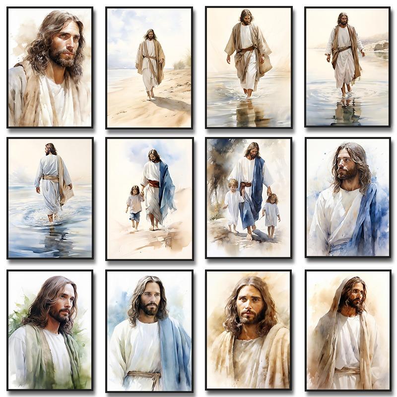 Watercolor Jesus Walking on Water Poster Jesus with Children Picture,canvas Painting Christian Wall Art Christ Home Decor Gift 21cm×30cm NoFrame
Watercolor Jesus Walking on Water Poster Jesus with Children Picture,canvas Painting Christian Wall Art Christ Home Decor Gift 21cm×30cm NoFrame