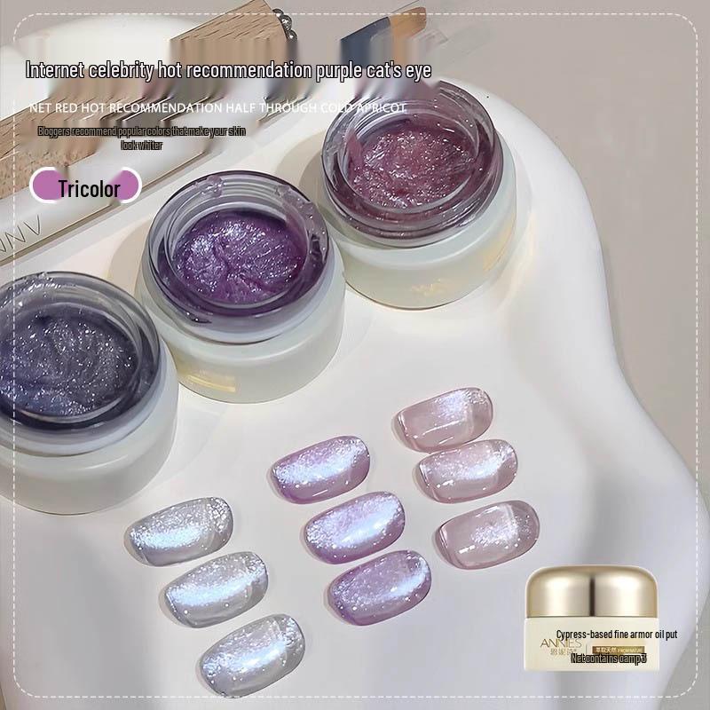 Ennis Purple Fairy Cat Eye Gel Nail Polish - New 2025 Style, Flashy Pure Purple for Dark Night Look.
Ennis Purple Fairy Cat Eye Gel Nail Polish - New 2025 Style, Flashy Pure Purple for Dark Night Look.