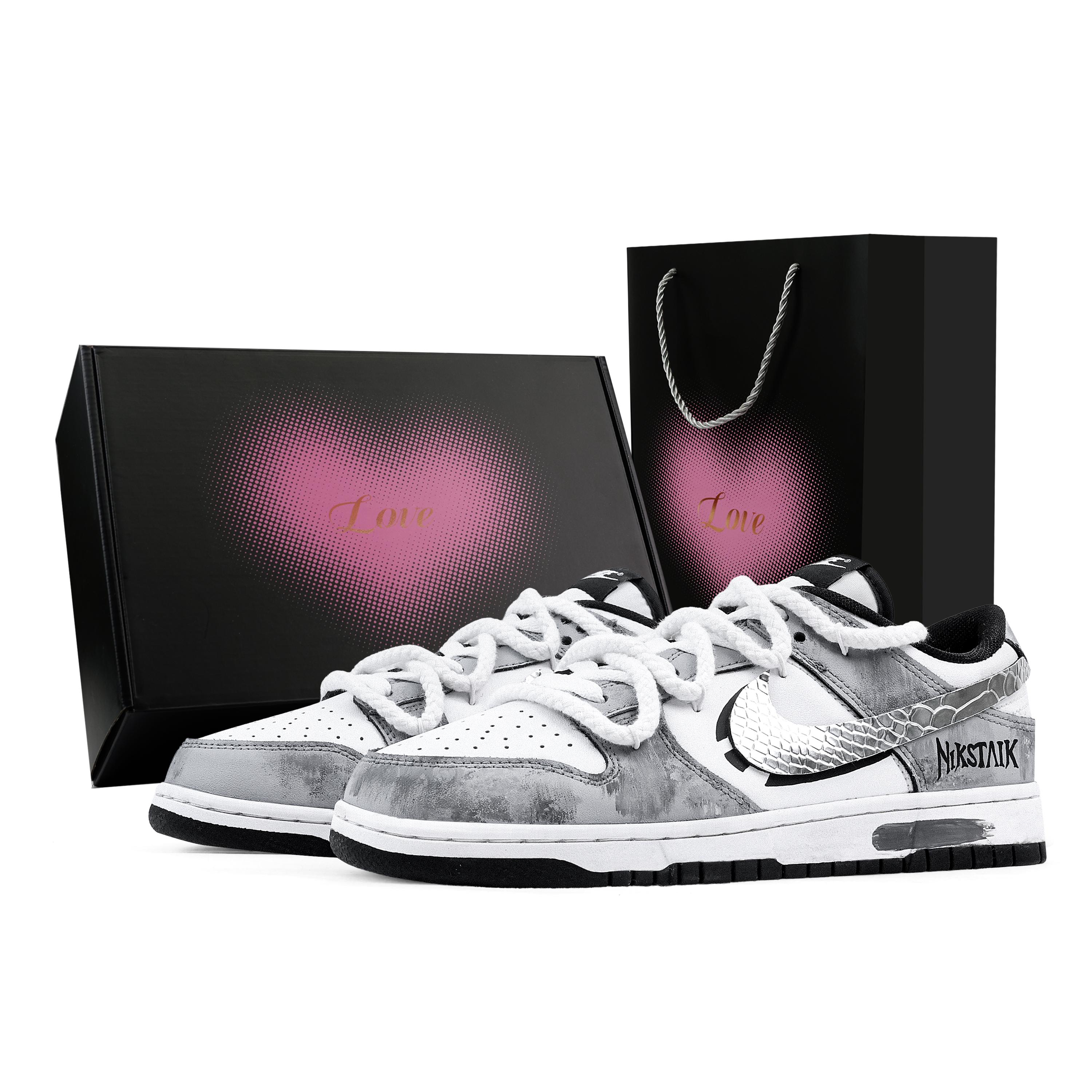 Nike Dunk Storm Deer Spirit Heart Box Abrasion Resistant Low top Skateboard Shoes Unisex Gray White HF5441-100(Team773-1-) 42.5
Nike Dunk Storm Deer Spirit Heart Box Abrasion Resistant Low top Skateboard Shoes Unisex Gray White HF5441-100(Team773-1-) 42.5