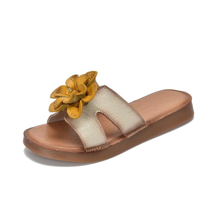 Johnature Повседневные уличные тапочки с цветочным принтом женские из натуральной кожи универсальные пляжные шлепанцы на плоской подошве 40 бежевый
Johnature Повседневные уличные тапочки с цветочным принтом женские из натуральной кожи универсальные пляжные шлепанцы на плоской подошве 40 бежевый