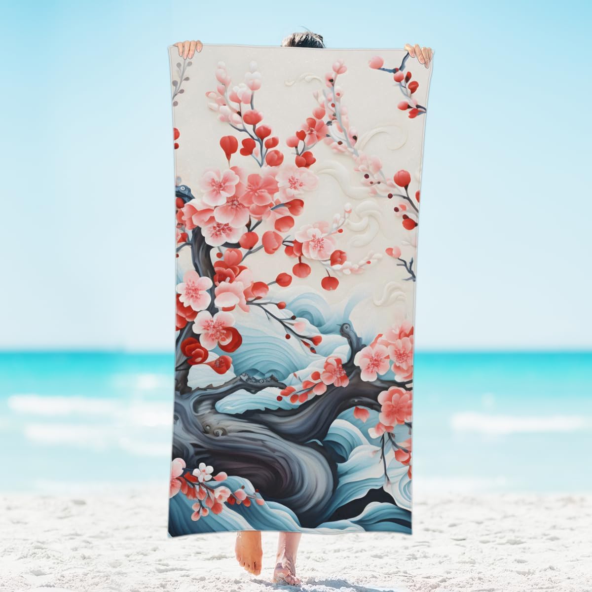 Artistic Plum Blossom Patterns Beach Towel Decor Quick Dry Pool Towel for Travel Swim Bath Camping Adults Kids Accessories W30*H60(CM)
Artistic Plum Blossom Patterns Beach Towel Decor Quick Dry Pool Towel for Travel Swim Bath Camping Adults Kids Accessories W30*H60(CM)