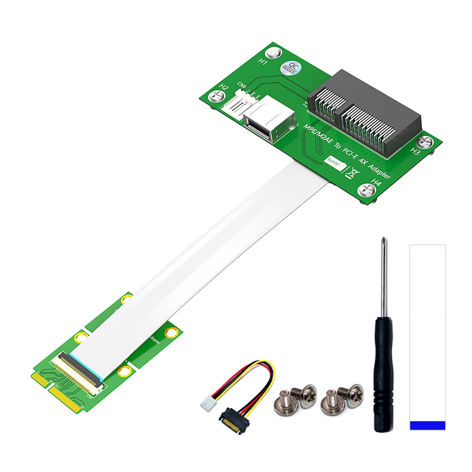 Переходник Mini PCIE на PCIExpress X4 с удлинителем платы USB2.0, 4-контактный магнитный коврик с питанием, горизонтальная установка
Переходник Mini PCIE на PCIExpress X4 с удлинителем платы USB2.0, 4-контактный магнитный коврик с питанием, горизонтальная установка