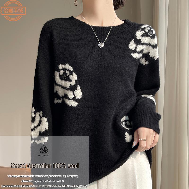 Plus Size Women s Retro Camellia Wool Sweater - Age-Reducing Thick Knitwear with Crew Neck, Loose Fit Extra Large белый
Plus Size Women s Retro Camellia Wool Sweater - Age-Reducing Thick Knitwear with Crew Neck, Loose Fit Extra Large белый