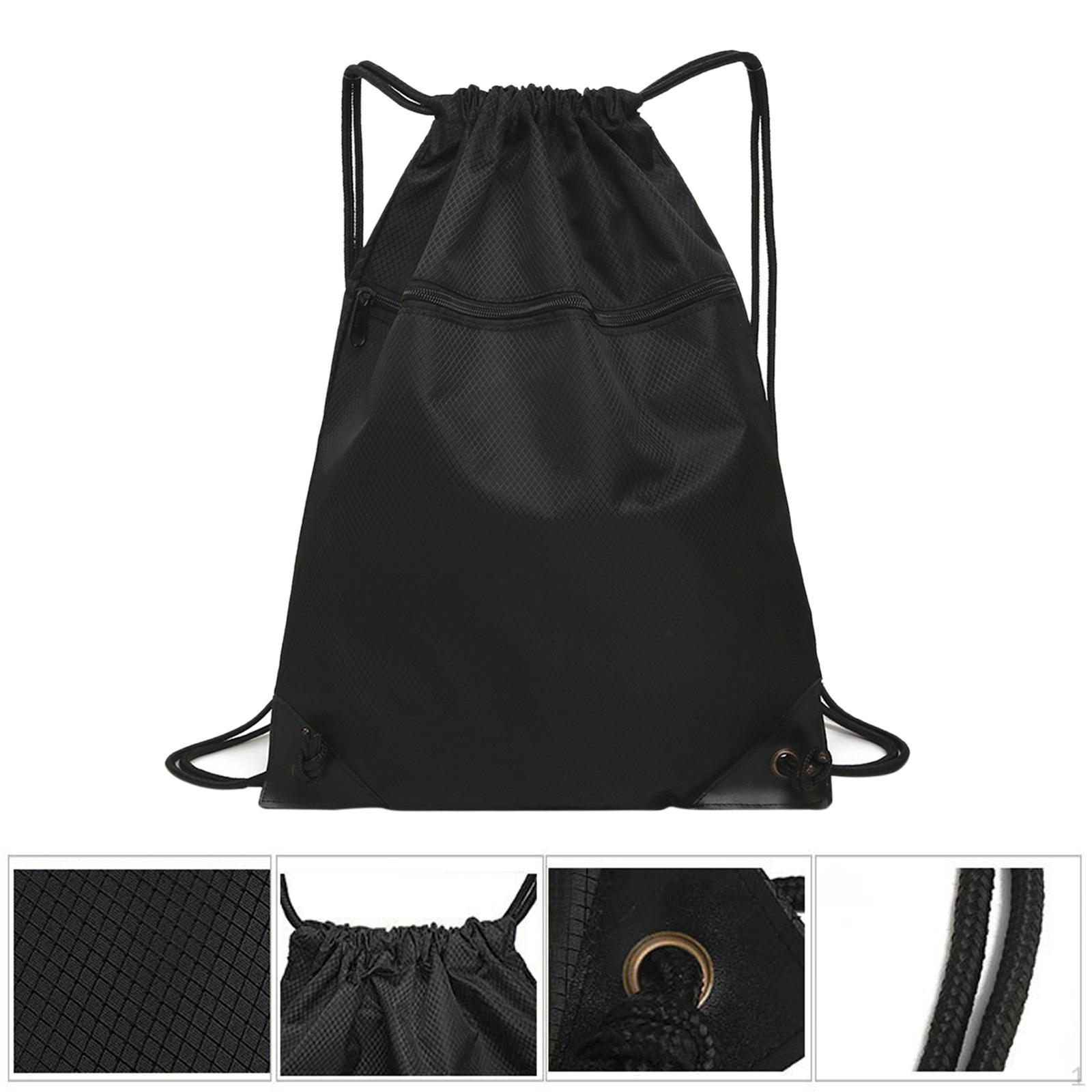 Drawstring Sports Gym Bags Durable Nylon Backpack String for Sport Travel Beach чорний
Drawstring Sports Gym Bags Durable Nylon Backpack String for Sport Travel Beach чорний