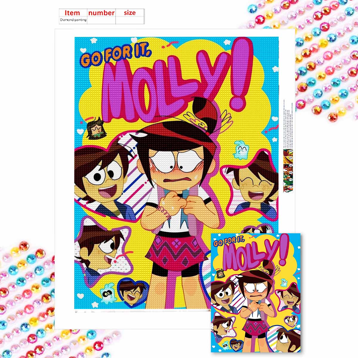 DIY Diamond Painting Shy Molly Cross Stitch Kit Mosaic Art Diamond Painting Full Circle Diamond Home Decoration Round 20x30cm
DIY Diamond Painting Shy Molly Cross Stitch Kit Mosaic Art Diamond Painting Full Circle Diamond Home Decoration Round 20x30cm