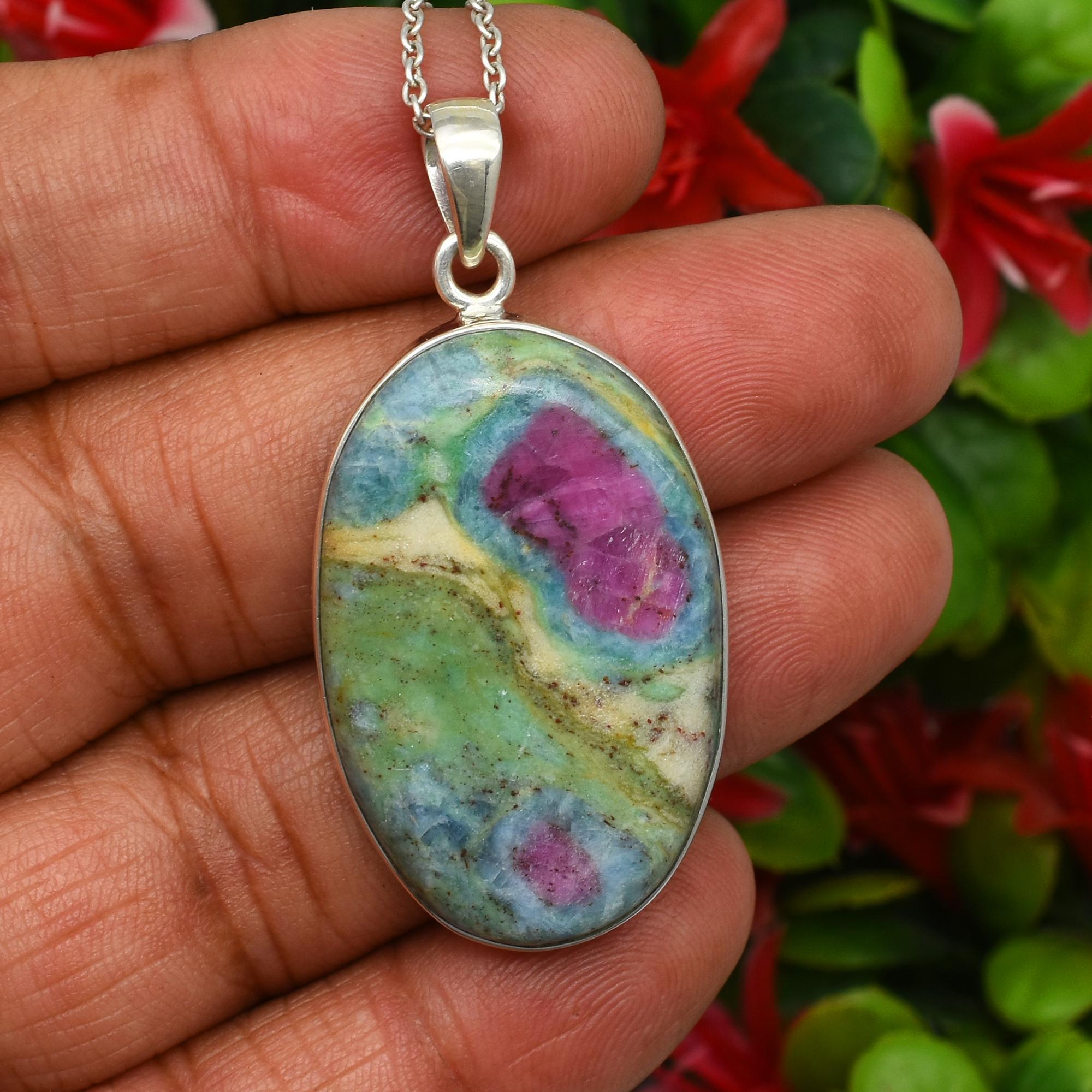 Ruby Fuchsite Pendant Handmade Jewelry, 925 Sterling Silver Pendant, Ruby in fuchsite Jewelry, Genuine Ruby in Fuchsite, Gift For Her 1.96 Inches Length зелений
Ruby Fuchsite Pendant Handmade Jewelry, 925 Sterling Silver Pendant, Ruby in fuchsite Jewelry, Genuine Ruby in Fuchsite, Gift For Her 1.96 Inches Length зелений