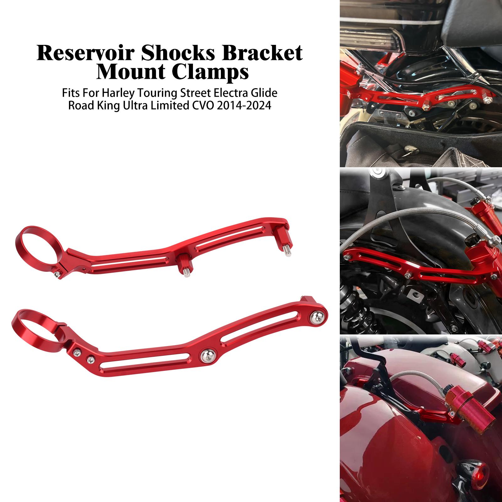 Motorcycle Rear Shock Mount Bracket Remote Reservoir Holder Clamp Set For Harley Touring Electra Glide FLH 2014-2024 FLHX FLTRX Reservoir Brackets B
Motorcycle Rear Shock Mount Bracket Remote Reservoir Holder Clamp Set For Harley Touring Electra Glide FLH 2014-2024 FLHX FLTRX Reservoir Brackets B