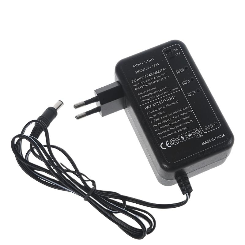 Перезаряджуваний 4000mAh 5V 9V 12V 1A адаптер резервного джерела живлення UPS 5.5x2.1mm вихід для IP-камери бездротового маршрутизатора EU
Перезаряджуваний 4000mAh 5V 9V 12V 1A адаптер резервного джерела живлення UPS 5.5x2.1mm вихід для IP-камери бездротового маршрутизатора EU