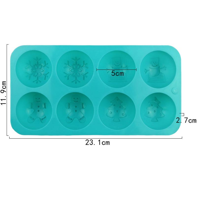 Round Christmas Chocolate Mold Hot Cocoa Snowflake Snowman Tree Gingerbread Man Semi Sphere Baking Silicone Mould For Cupcake
Round Christmas Chocolate Mold Hot Cocoa Snowflake Snowman Tree Gingerbread Man Semi Sphere Baking Silicone Mould For Cupcake