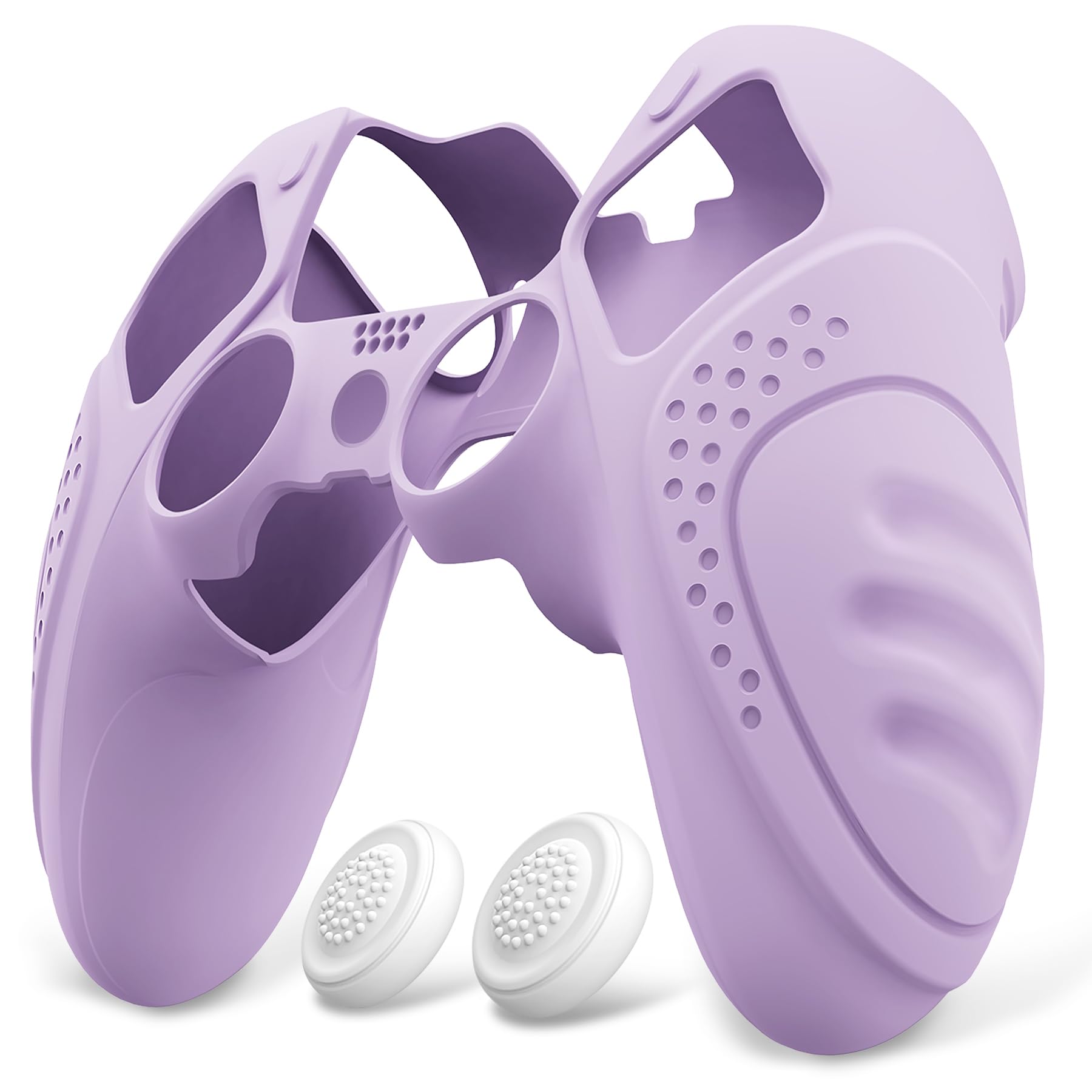 PlayVital silicone cover case for PS5 Edge soft rubber protector skin for PS5 Edge wireless includes thumb grip Edition Mauve non-slip controller,
PlayVital silicone cover case for PS5 Edge soft rubber protector skin for PS5 Edge wireless includes thumb grip Edition Mauve non-slip controller,