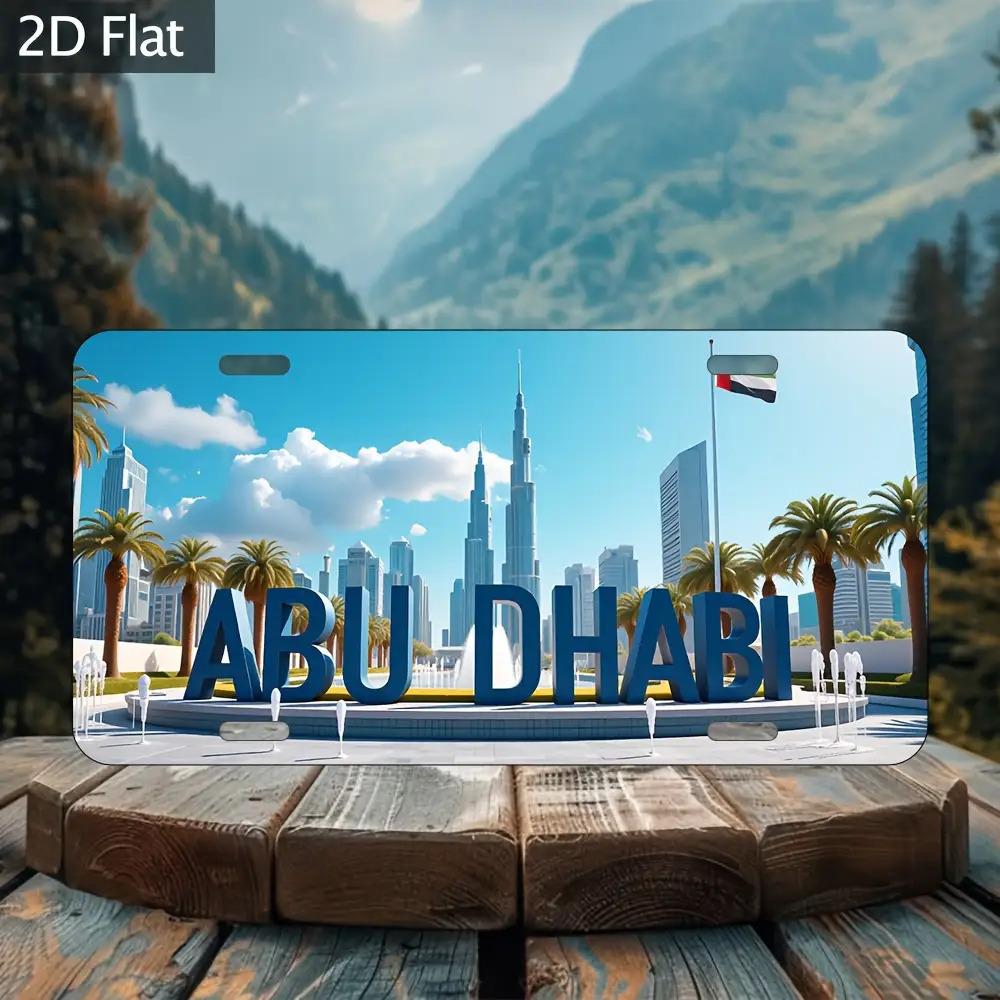 2D Flat, 1pc Abu Dhabi Cityscape Aluminum Sign - 6x12 Inch Decorative Metal Car Accessory with Burj Khalifa and Palm Trees 15x30cm(5.9x7.8inch)
2D Flat, 1pc Abu Dhabi Cityscape Aluminum Sign - 6x12 Inch Decorative Metal Car Accessory with Burj Khalifa and Palm Trees 15x30cm(5.9x7.8inch)
