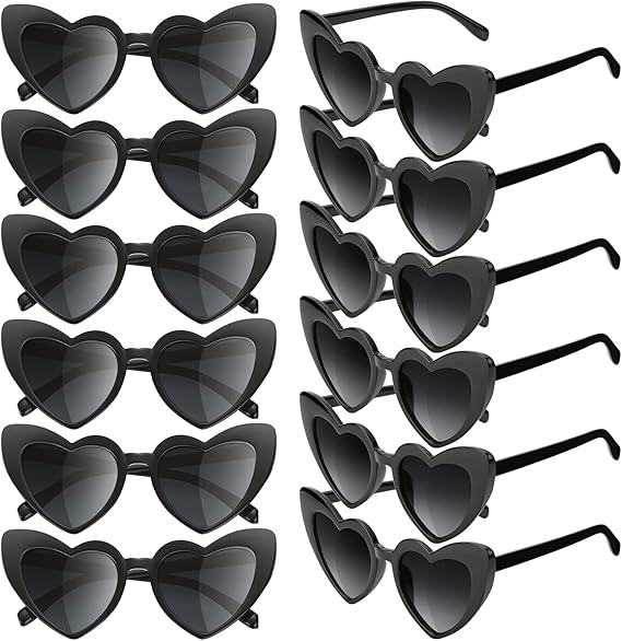 12 Pair Heart Shaped Sunglasses for Daily Use for Women Color Heart Eyeglasses Halloween Party Favor Christmas decorations
12 Pair Heart Shaped Sunglasses for Daily Use for Women Color Heart Eyeglasses Halloween Party Favor Christmas decorations