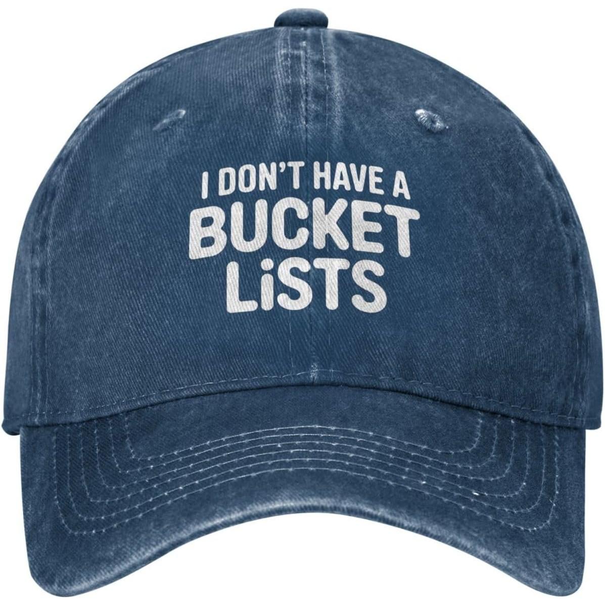 I Don t Have A Bucket Lists Baseball Cap Funny Distressed Cotton Adjustable Hat Casual for Adults Can Be Adjusted темно-синий
I Don t Have A Bucket Lists Baseball Cap Funny Distressed Cotton Adjustable Hat Casual for Adults Can Be Adjusted темно-синий