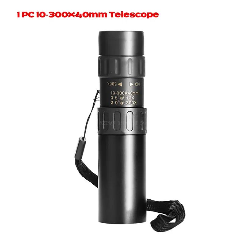 HD Monocular 10-300X Zoom Telescope Mobile Phone Telescope Outdoor Hunting Camping Tourism Telescope With Tripod Phone Clip
HD Monocular 10-300X Zoom Telescope Mobile Phone Telescope Outdoor Hunting Camping Tourism Telescope With Tripod Phone Clip