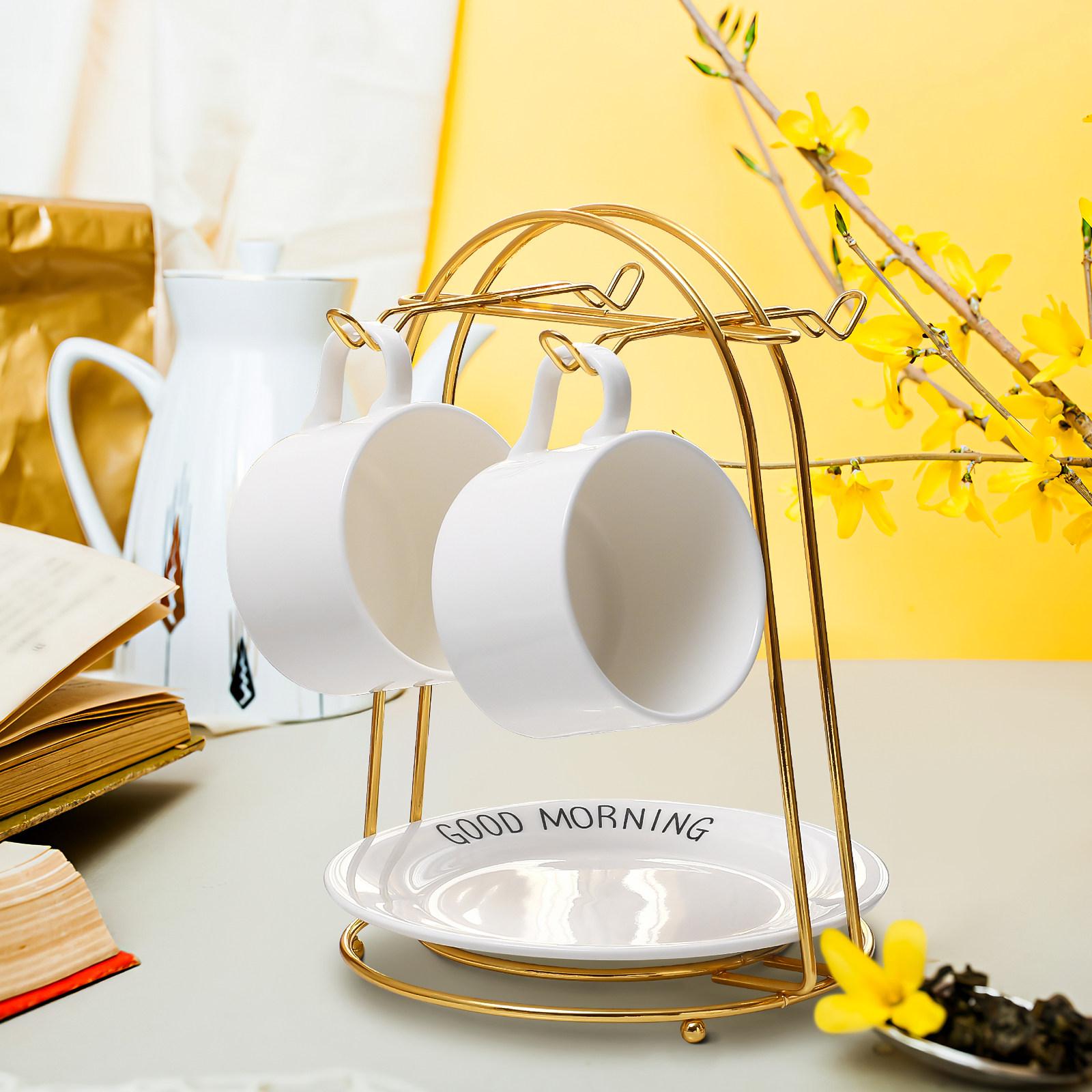 Premium Iron Cup Display Stand Teacup Holder Rack with Arch Design for Hanging Cups Placing Saucers Home Restaurant Shop Use other
Premium Iron Cup Display Stand Teacup Holder Rack with Arch Design for Hanging Cups Placing Saucers Home Restaurant Shop Use other
