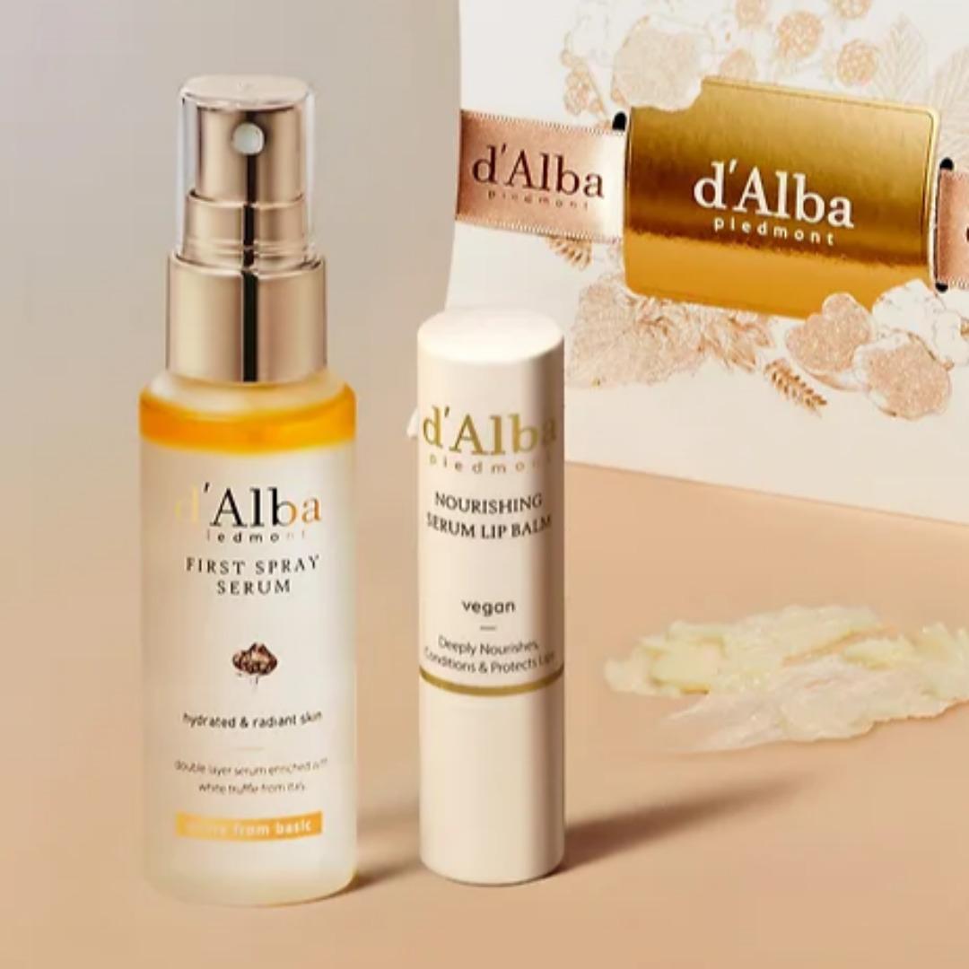 d’Alba Оригинальная первая мист-сыворотка (50мл) & Питательный бальзам для губ с белым трюфелем (3,6 г)
d’Alba Оригинальная первая мист-сыворотка (50мл) & Питательный бальзам для губ с белым трюфелем (3,6 г)