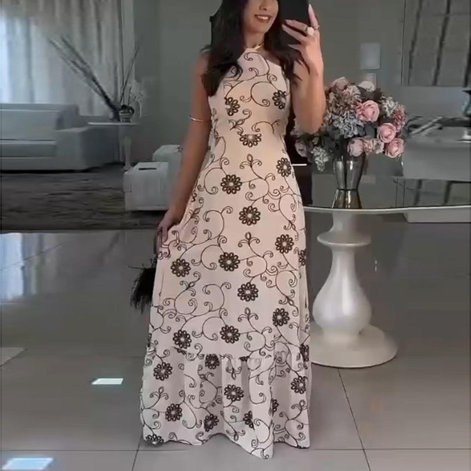 Женское летнее платье без рукавов, летящий сарафан, цветочное миди-платье S бежевый
Женское летнее платье без рукавов, летящий сарафан, цветочное миди-платье S бежевый