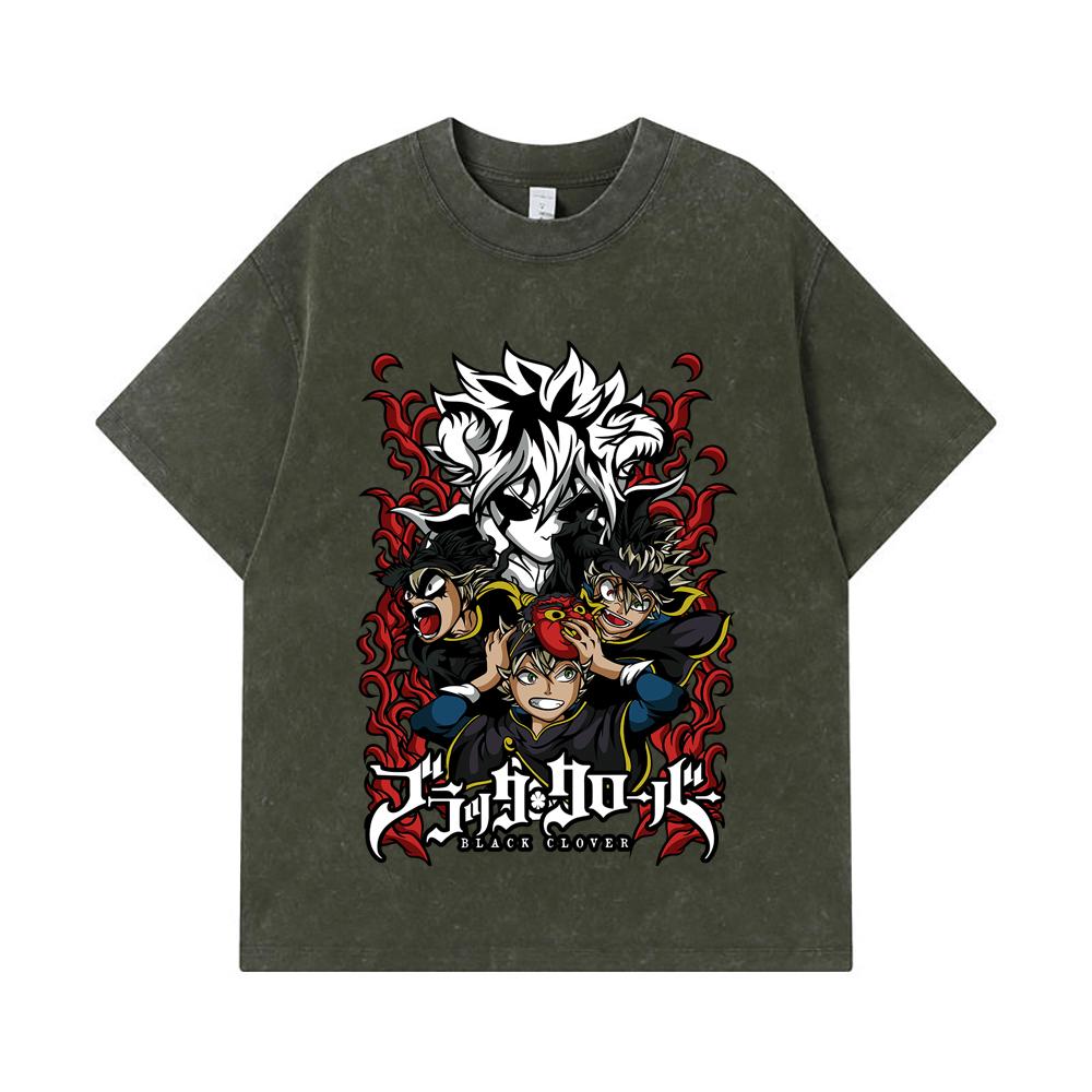 275 GSM Washed T-shirts 100% Cotton Black Clover V9 Print Unisex Heavy Cotton T Shirt S армия зеленый
275 GSM Washed T-shirts 100% Cotton Black Clover V9 Print Unisex Heavy Cotton T Shirt S армия зеленый
