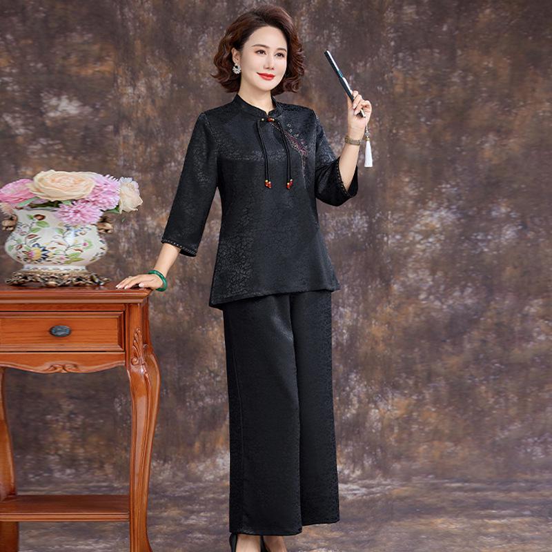 2026 Chinese-Style Spring/Summer Chiffon Blouse Set for Middle-Aged & Elderly: Modern Seven-Point Sleeve Design XXL чорний
2026 Chinese-Style Spring/Summer Chiffon Blouse Set for Middle-Aged & Elderly: Modern Seven-Point Sleeve Design XXL чорний