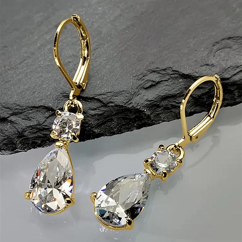 CAOSHI Gorgeous Bright Zirconia Pendant Earrings Female Trendy Wedding Ceremony Accessories Luxury Copper Color Zircon for Lady
CAOSHI Gorgeous Bright Zirconia Pendant Earrings Female Trendy Wedding Ceremony Accessories Luxury Copper Color Zircon for Lady