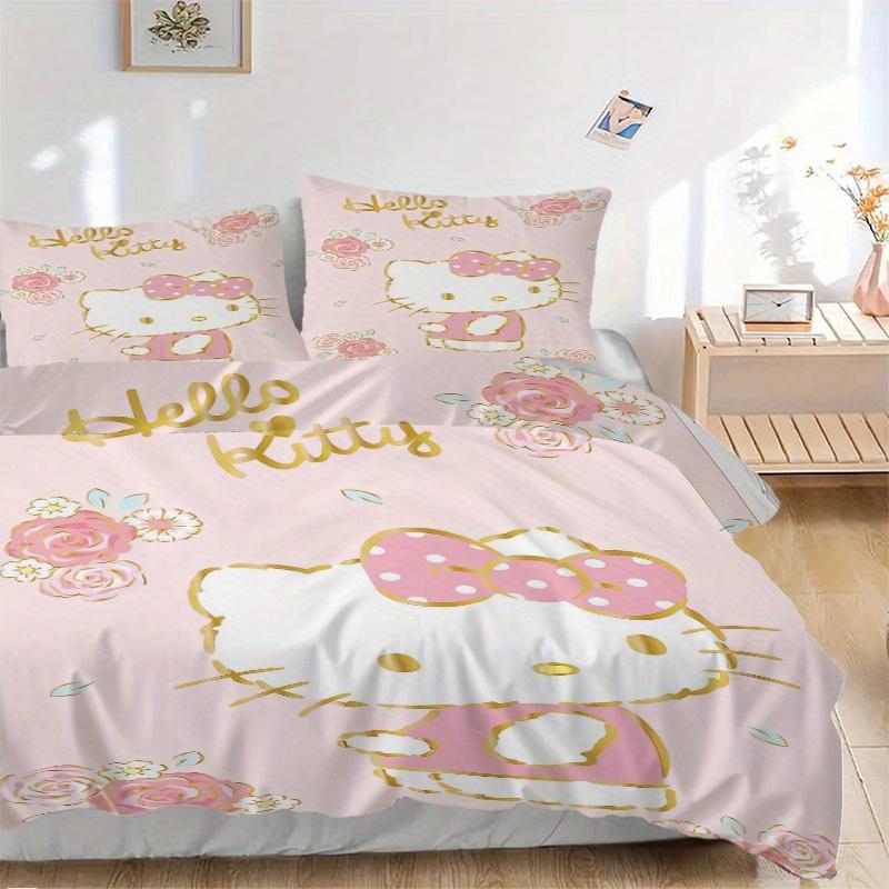 3pcs Sweet and Cute Hello Kitty Three-Piece Patterned Quilt Cover Set - Soft and Cozy Bedroom, Guest Room and Dorm Decorative Bedding 3-Piece Set 135x200cm
3pcs Sweet and Cute Hello Kitty Three-Piece Patterned Quilt Cover Set - Soft and Cozy Bedroom, Guest Room and Dorm Decorative Bedding 3-Piece Set 135x200cm