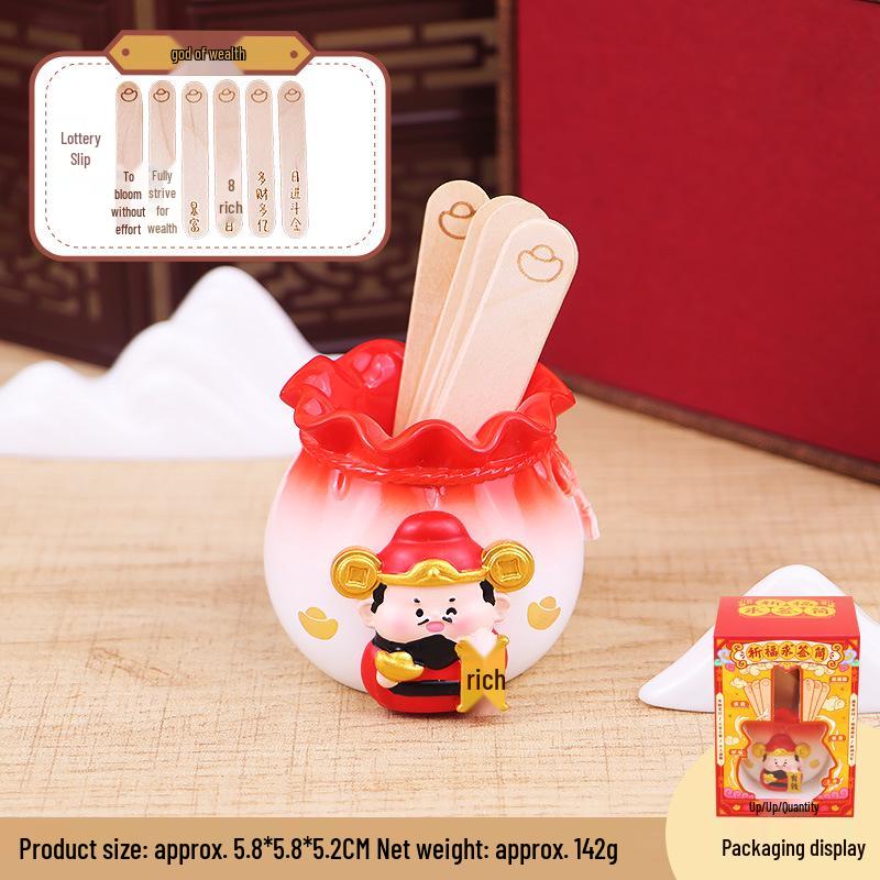 God of Wealth Blessing Stick Dispenser: Office Desk Ornament & Decompression Birthday Gift As Shown
God of Wealth Blessing Stick Dispenser: Office Desk Ornament & Decompression Birthday Gift As Shown
