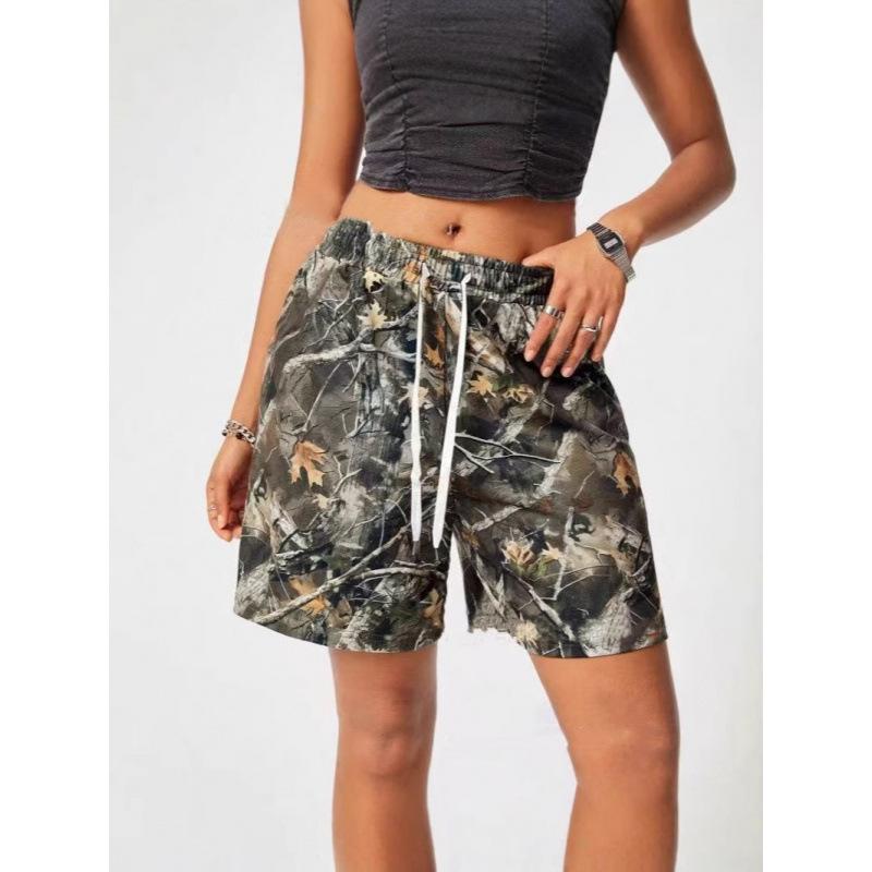 Spring and Summer Women s Loose Casual Drawstring Shorts Branch Printed Camouflage S
Spring and Summer Women s Loose Casual Drawstring Shorts Branch Printed Camouflage S