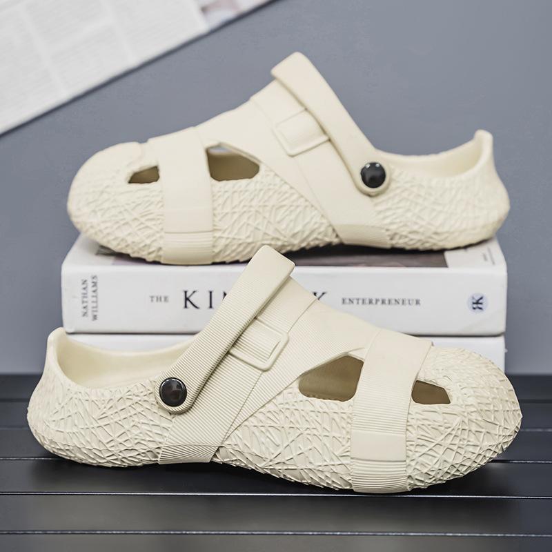 Модные новые летние пляжные нескользящие шлепанцы с закрытым носком для вождения, полые EVA, уличная садовая обувь, модные удобные и легкие мужские шлепанцы 36-37 хаки
Модные новые летние пляжные нескользящие шлепанцы с закрытым носком для вождения, полые EVA, уличная садовая обувь, модные удобные и легкие мужские шлепанцы 36-37 хаки