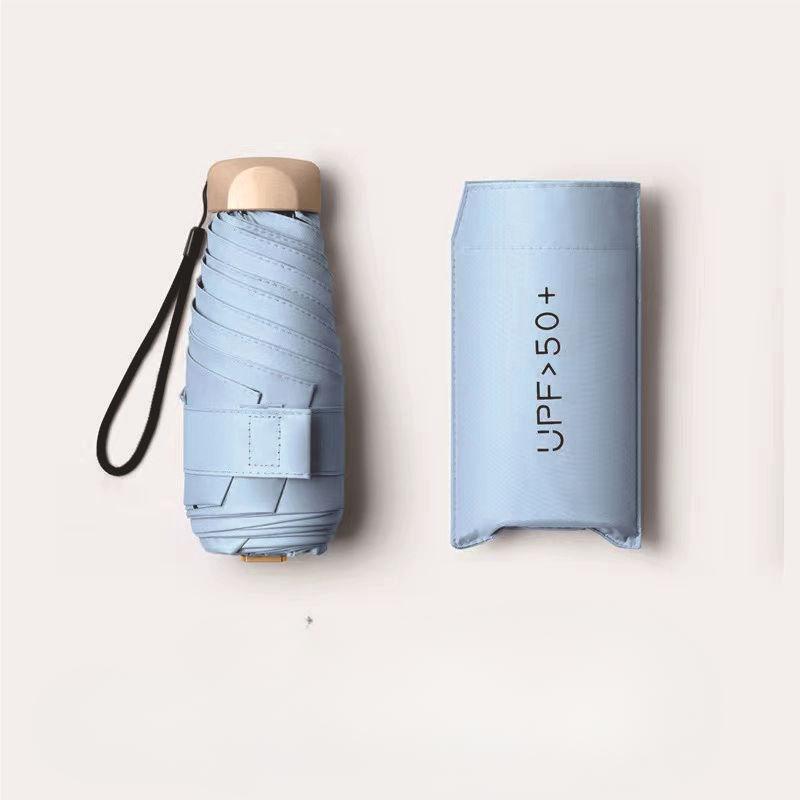 Мини-зонт от солнца, небольшой карманный дождевик, дорожный зонт, виниловый складной зонт, защита от ультрафиолета, козырек от солнца, карманный зонтик, капсула светло-синий
Мини-зонт от солнца, небольшой карманный дождевик, дорожный зонт, виниловый складной зонт, защита от ультрафиолета, козырек от солнца, карманный зонтик, капсула светло-синий