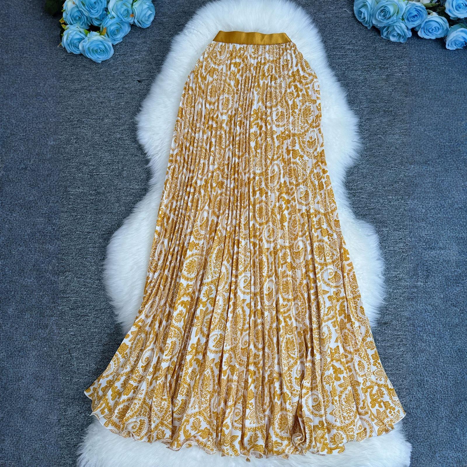Women s Fashionable Print Classic Versatile High Waist Temperament A-line Length Skirt One Size жовтий
Women s Fashionable Print Classic Versatile High Waist Temperament A-line Length Skirt One Size жовтий