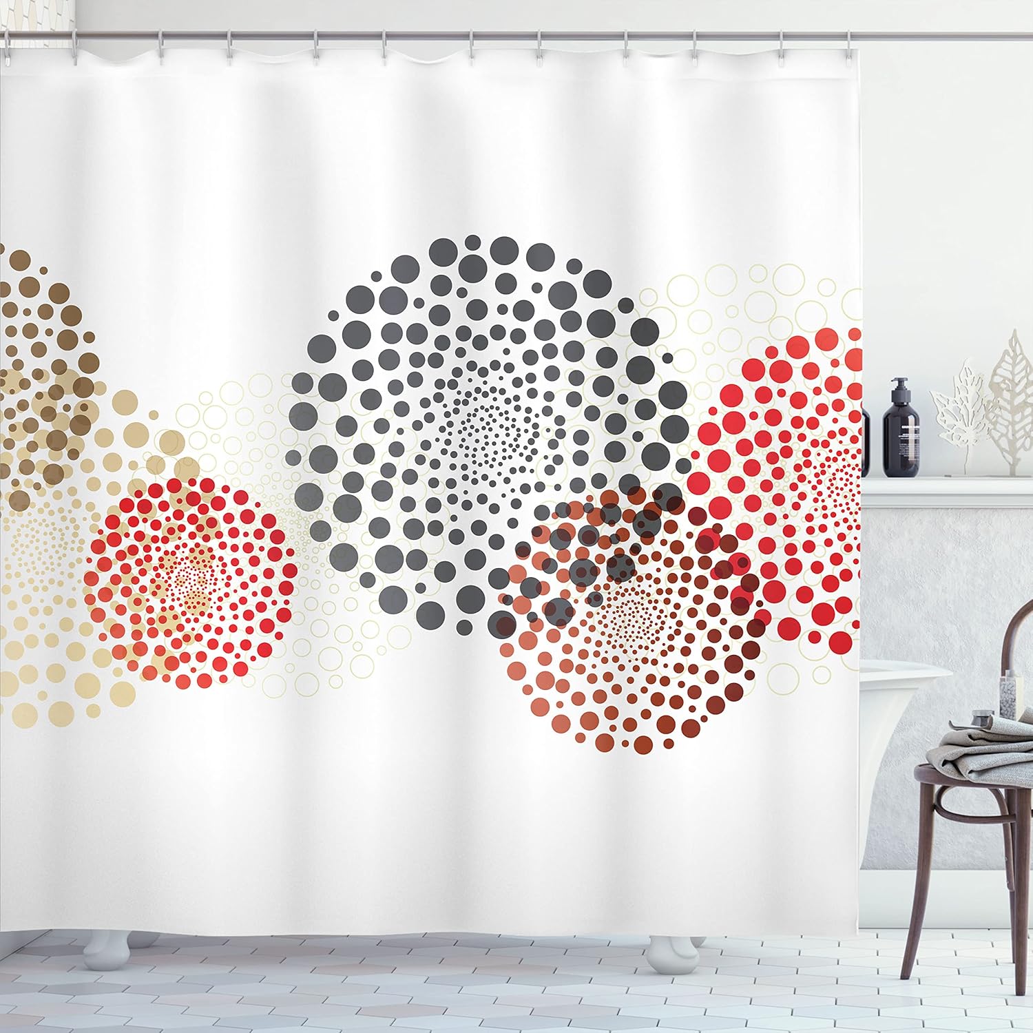 Colorful Dots Shower Curtain Abstract Art Design Minimalist Style White Background Bathroom Decor Trendy Home Fashion Accessory W60H190(CM)-1 Pcs
Colorful Dots Shower Curtain Abstract Art Design Minimalist Style White Background Bathroom Decor Trendy Home Fashion Accessory W60H190(CM)-1 Pcs