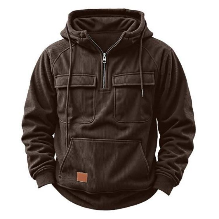 Men Hoodie Zipper Half Placket Sport Tops Long Sleeve Solid Color Multi-Pocket Warm Sweatshirt with Pockets Hooded Drawstring 2XL кавовий
Men Hoodie Zipper Half Placket Sport Tops Long Sleeve Solid Color Multi-Pocket Warm Sweatshirt with Pockets Hooded Drawstring 2XL кавовий