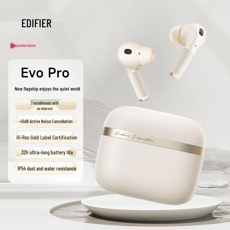 EDIFIER Evo Pro True Wireless Active Noise Cancelling Earbuds
EDIFIER Evo Pro True Wireless Active Noise Cancelling Earbuds